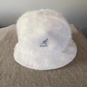 Kangol white angora bucket hat